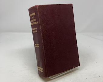 Handbook of Applied Mathematics by Martin E. Jannson HC 2nd Edition Hardcover Very Good 1936 323070