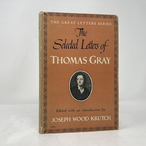 Cartas selectas de Thomas Gray, de Joseph Wood Krutch, HC, tapa dura, muy bueno, 1983, 185229