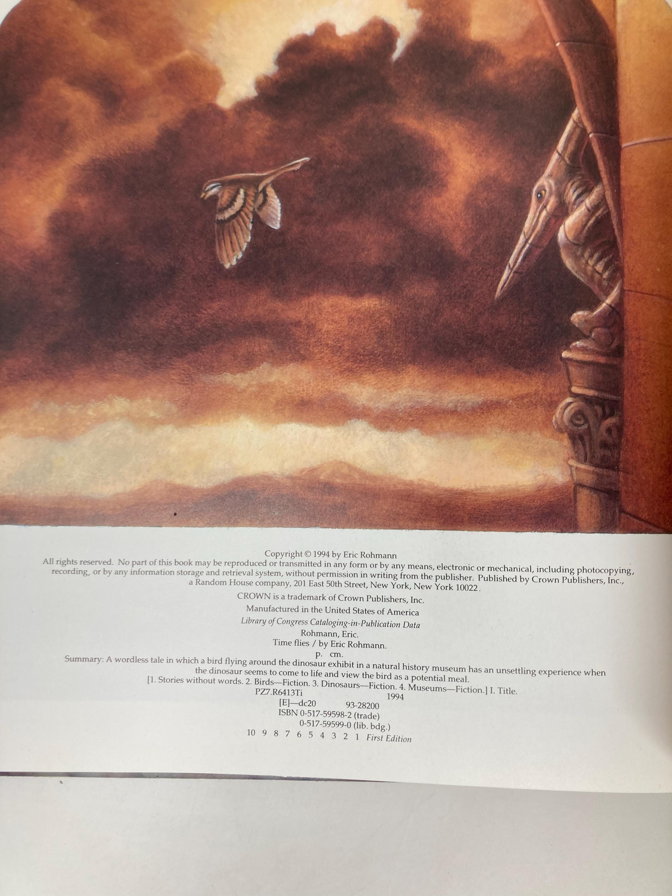 Time Flies by Eric Rohmann Signed HC Hardcover 1st First LN Like New ...