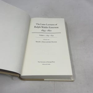 Le ultime lezioni di Ralph Waldo Emerson, 1843-1871 (Volume 1 di Ralph Emerson HC Prima edizione Copertina rigida Come nuovo 2001 402355 immagine 4