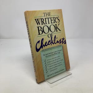 The Writer's Book of Checklists by Scott Edelstein HC First Edition Hardcover Like New 1991 331351