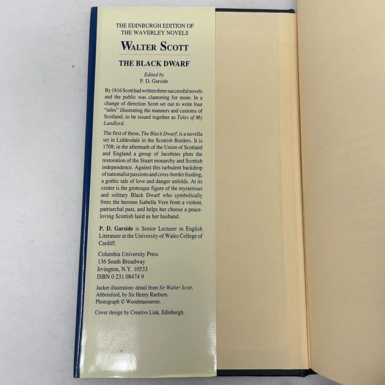 The Black Dwarf (The Edinburgh Edition of the Waverley Novels) by Walter Scott HC First Edition Hardcover Like New 1993 394084 image 3