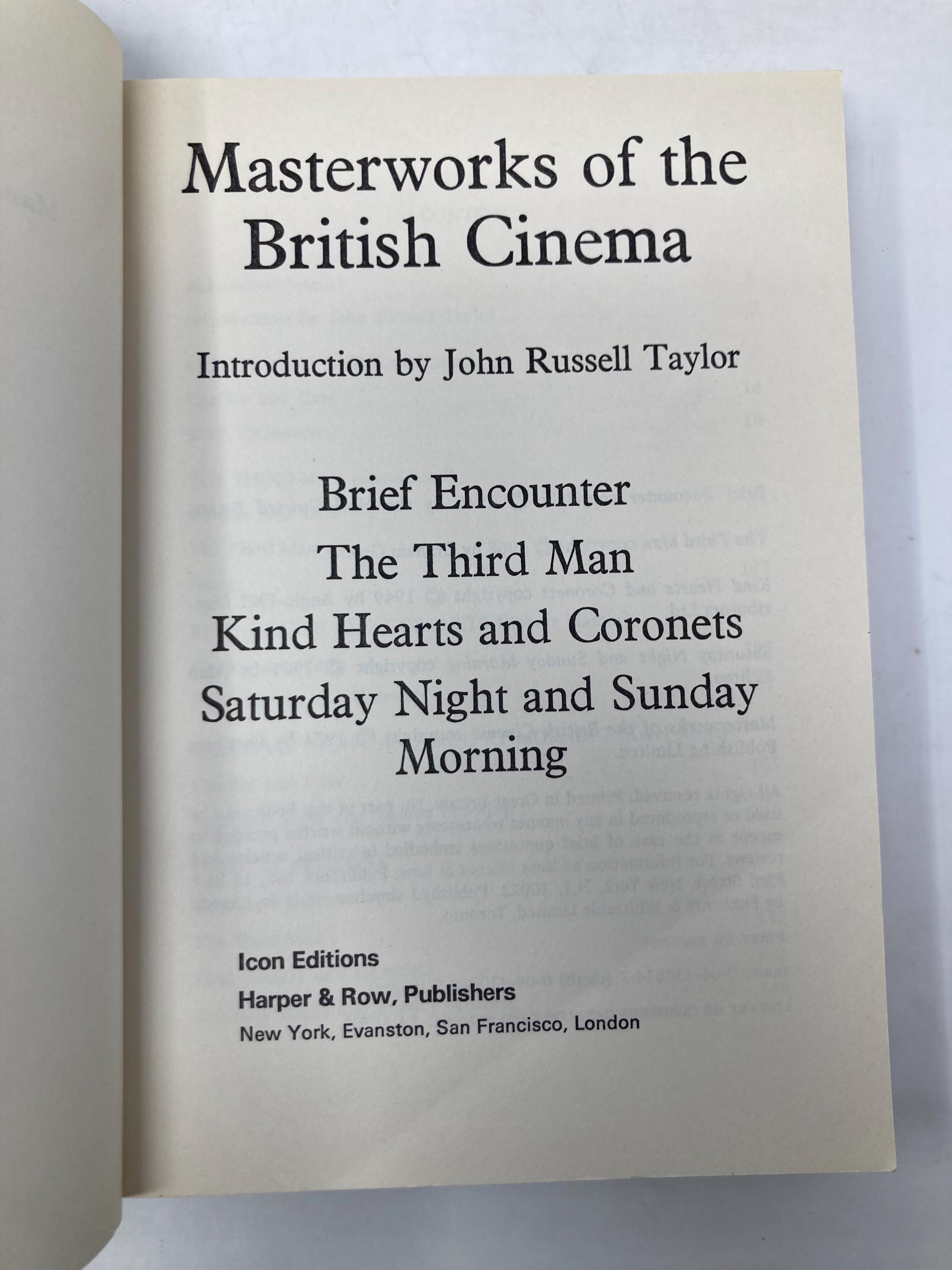 Masterworks of the British Cinema by John Russell Taylor PB