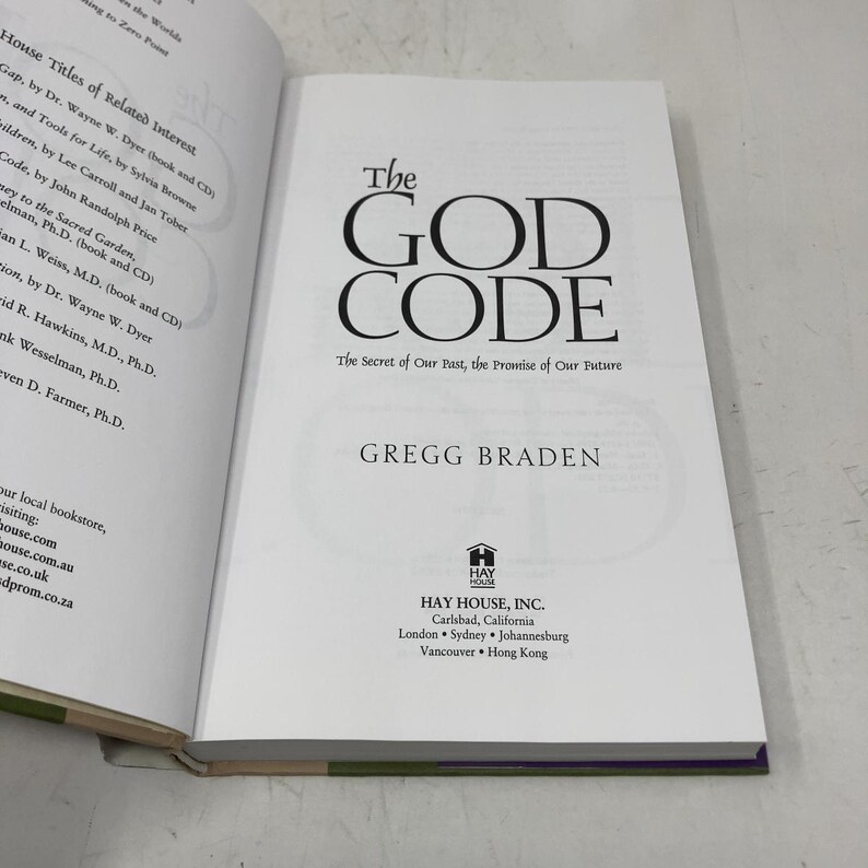 The God Code by Gregg Braden HC First Edition Hardcover Like New 2004 ...