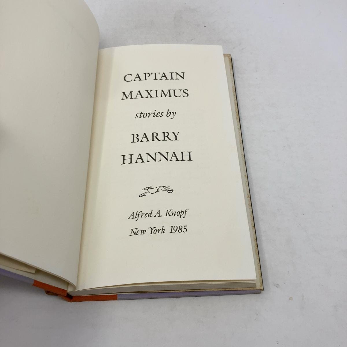 Captain Maximus by Barry Hannah HC First Edition Hardcover