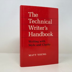 May include: A red hardcover book titled "The Technical Writer's Handbook: Writing with Style and Clarity" by Matt Young.
