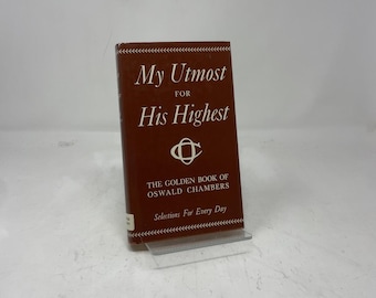 Mi máximo para su máximo por Oswald Chambers HC Primera edición Tapa dura Muy bueno 1963 393649