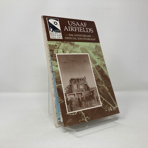 United States Army Air Force Airfields 50th Anniversary Official Souvenir Map by East Anglia Tourist Board PB First Like New Paperback 1992