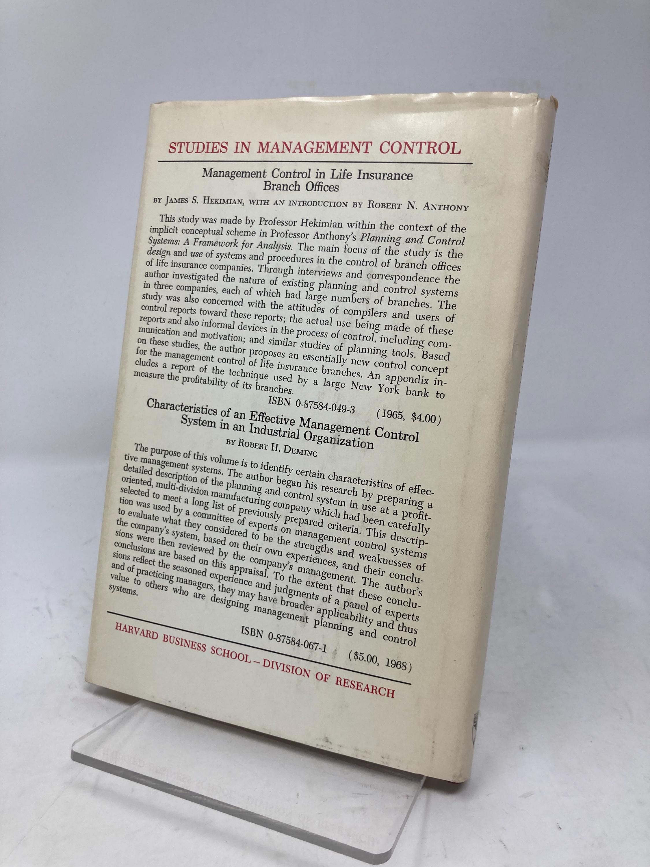 洋書 MANAGEMENT Control Systems Planning and Control Systems by Robert N. Anthony HC