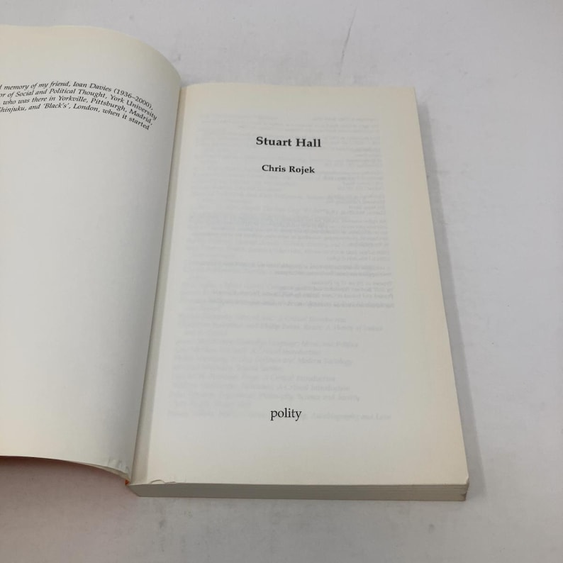 Stuart Hall by Chris Rojek PB First Edition Paperback Very Good 2003 305893 image 3