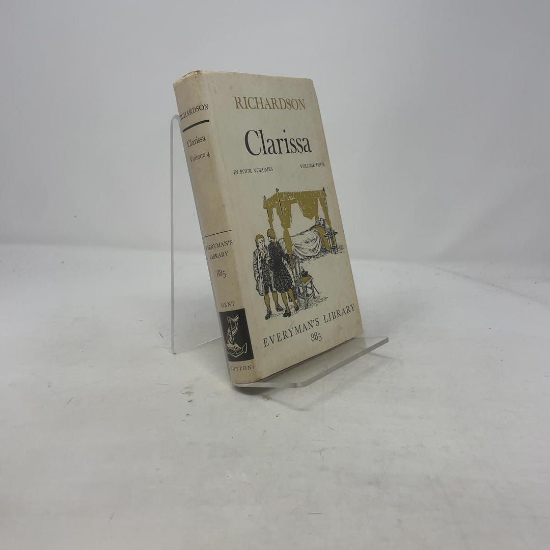 Clarissa (volume IV) by Samuel Richardson HC First Thus Hardcover Very ...