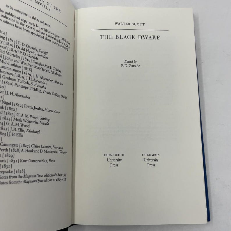 The Black Dwarf (The Edinburgh Edition of the Waverley Novels) by Walter Scott HC First Edition Hardcover Like New 1993 394084 image 4