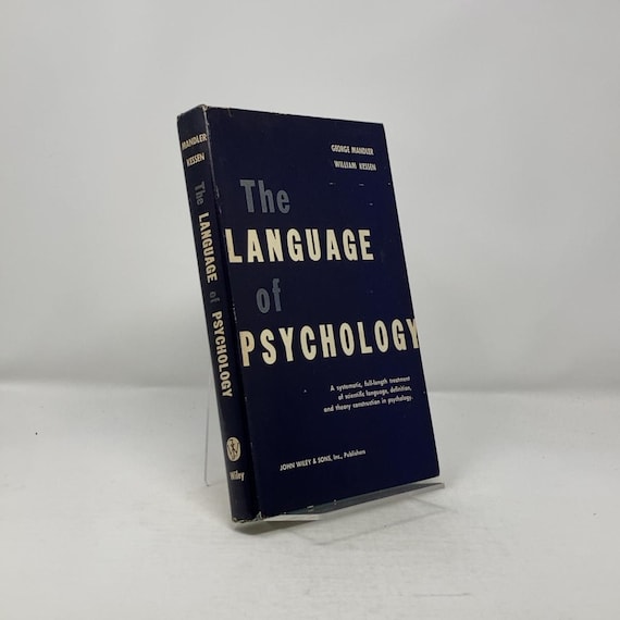 The Language of Psychology by George Mandler and William Kessen HC