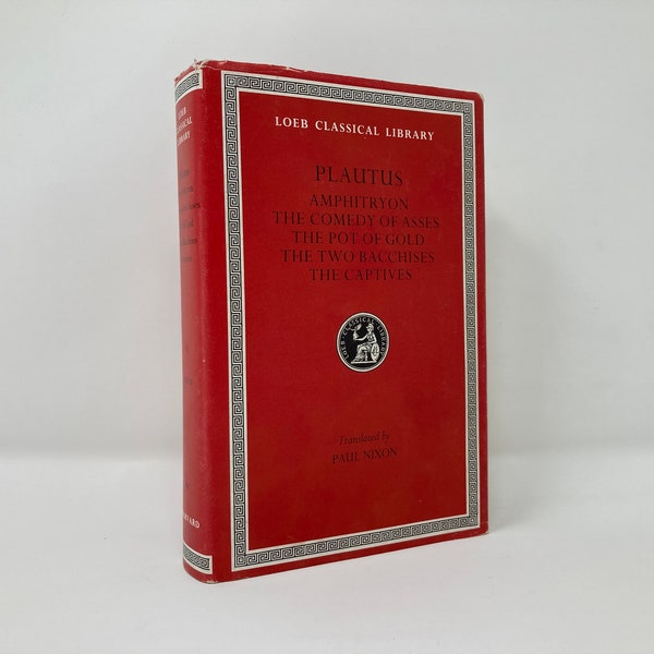 Loeb Classical Library : Plautus Vol. I - The Comedy of Asses & the Captives HC First Thus 1st VG Very Good Hardcover 1992 129792