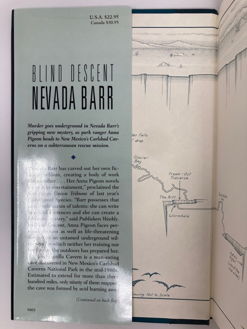 Blind Descent by Nevada Barr HC First 1st LN 1998 SIGNED 128530 - Etsy