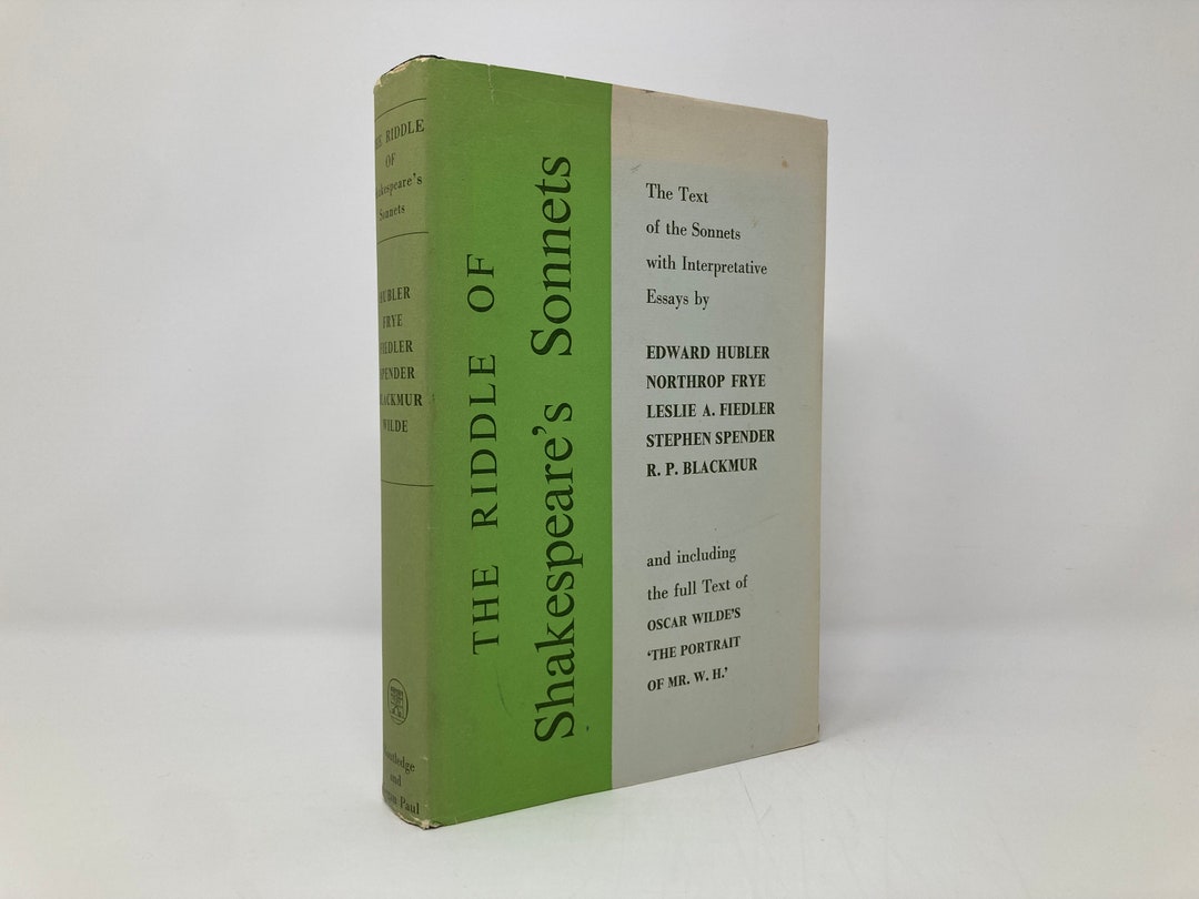 The Riddle of Shakespeare's Sonnets by Edward Hubler HC Hardcover 1st ...