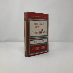 The First Epistle to the Corinthians by C.K. Barrett HC First Edition Hardcover Very Good 1968 301529