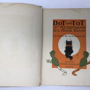 Dot and Tot of Merryland by L. Frank Baum HC Hardcover 1914 VG Very Good image 3
