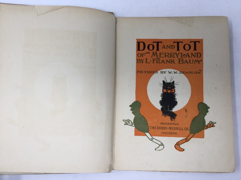 Dot and Tot of Merryland by L. Frank Baum HC Hardcover 1914 VG Very Good image 3