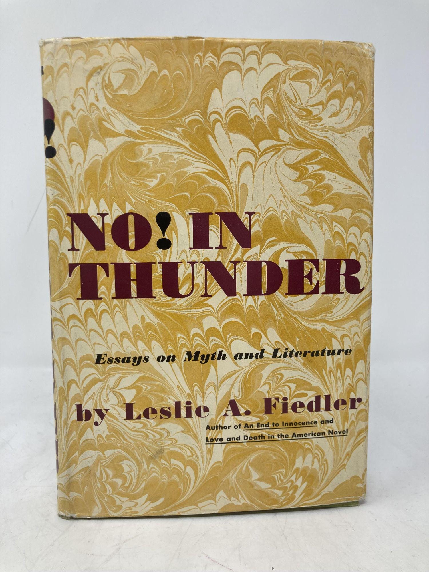 No in Thunder by Leslie A. Fiedler HC Hardcover Very Good 1960 