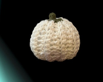 White Crocheted Pumpkin