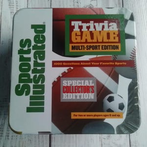 Vintage Sports Illustrated Trivia Game Edition Collectors/ Multi Sport Edition Trivia Game/ Jeu de cartes sportif familial multi-joueurs/ Football
