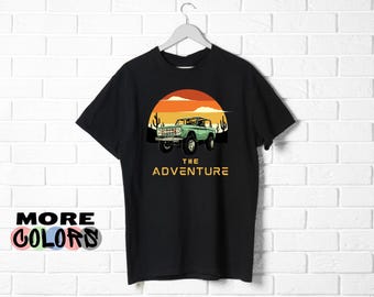 La aventura: camiseta, sudadera con capucha y estampado gráfico unisex personalizado, regalo para amantes de la naturaleza y entusiastas del aire libre, cómodo y elegante