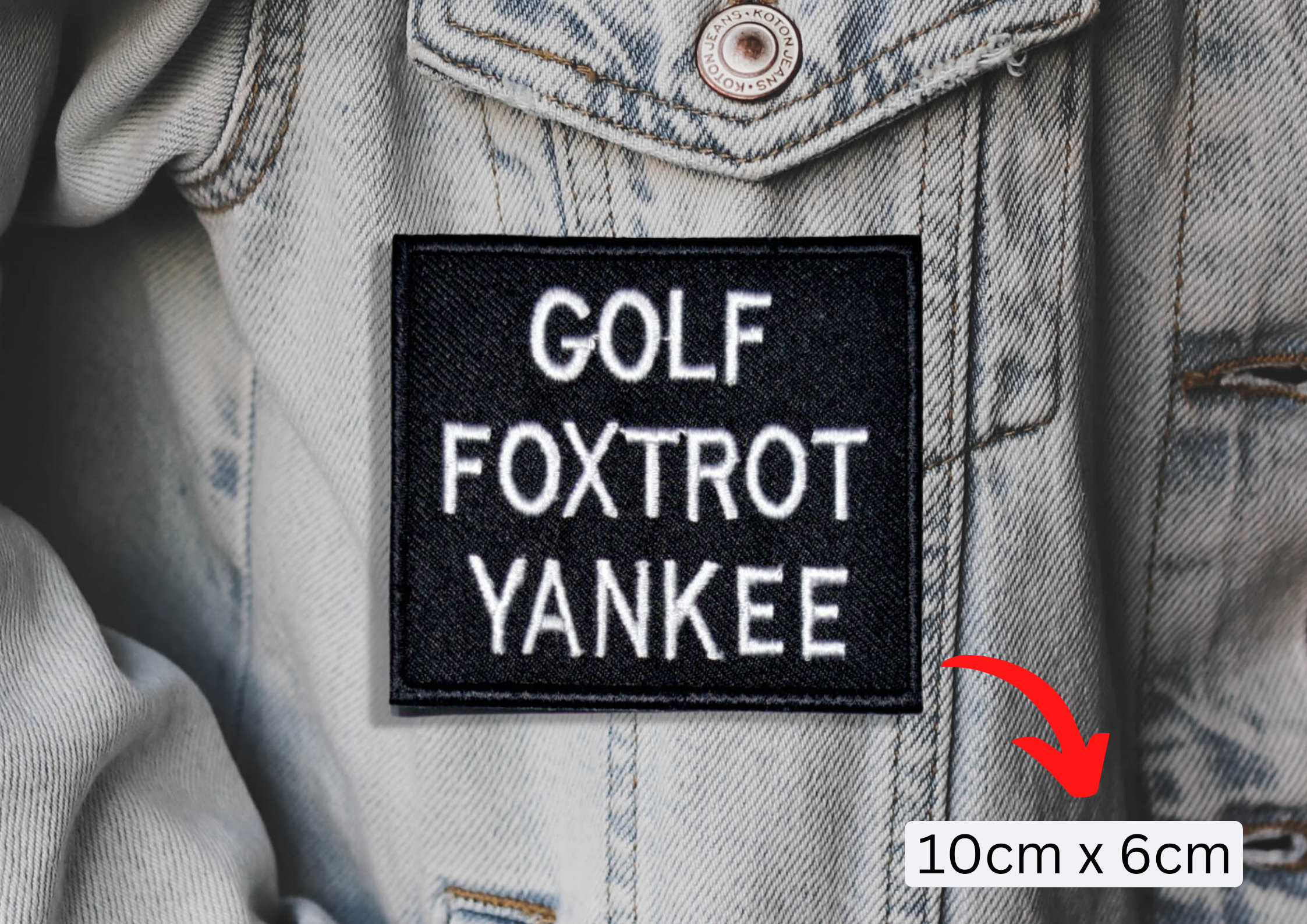  Golf Foxtrot Yankee Hook and Loop Tactical Funny