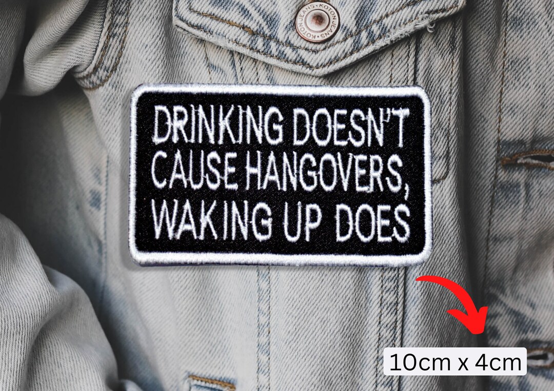 Drinking Doesn't Cause Hangover Biker Rider Badge Iron on Etsy