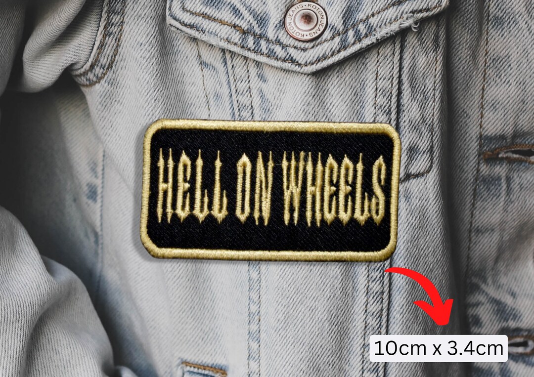 Hell on Wheels Yellow Biker Rider Badge Iron on Sew on - Etsy