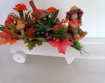 Autumn arrangement on wheelbarrow No. 31