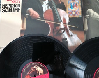 Johann Sebastian Bach, Cello-Suites Nos. 1-6 Heinrich Schiff Vinyl LP's