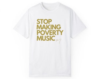 No More Poverty Music |  Origial Gold Tee Shirt