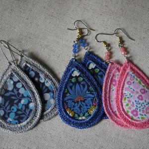 FSL Drop earrings machine embroidery design, machine embroidery files