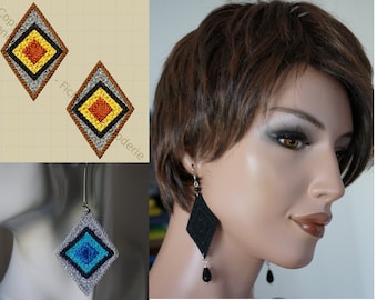 FSL diamonds earrings machine embroidery design