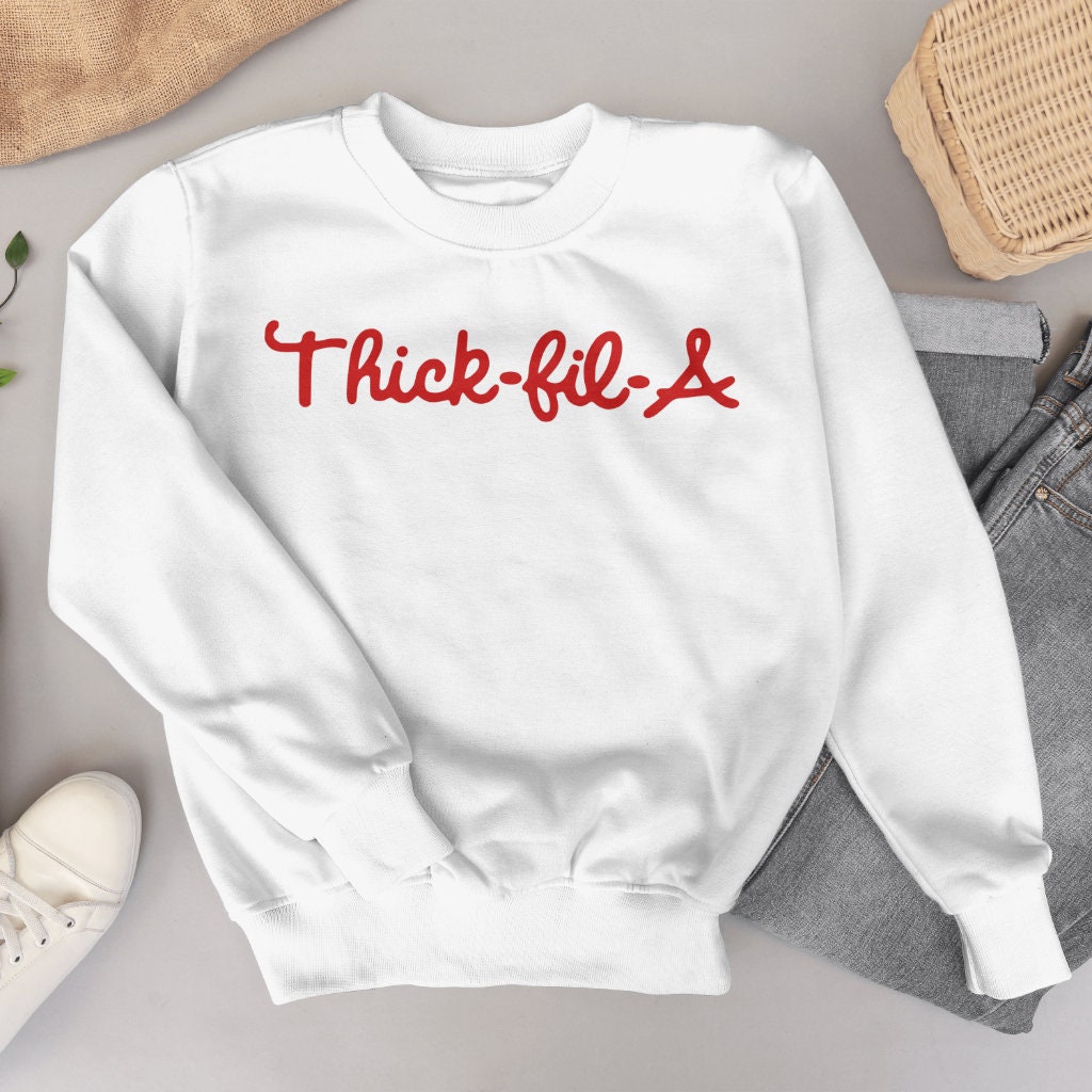 Thick-fil-a Sweatshirt, Curvy, Thicc, Trendy, Popular, Fun, Flirty