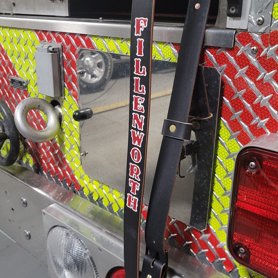 Custom Leather Firefighter Radio Strap Kit Etsy