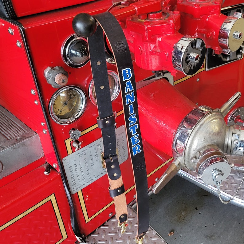 Custom Leather Firefighter Radio Strap Kit Etsy