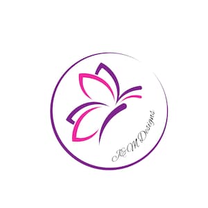 Pink and purple butterfly design logo, small business logo, Personalized logo