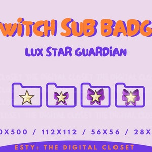 Lux Star Guardian Sub Badge/Emote for Twitch, Discord, YouTube, Streamers, Vtuber, PNGtuber