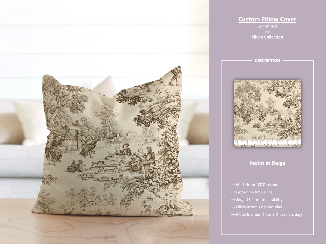 Festin in Beige; French Country Toile Festival Village Villageoise