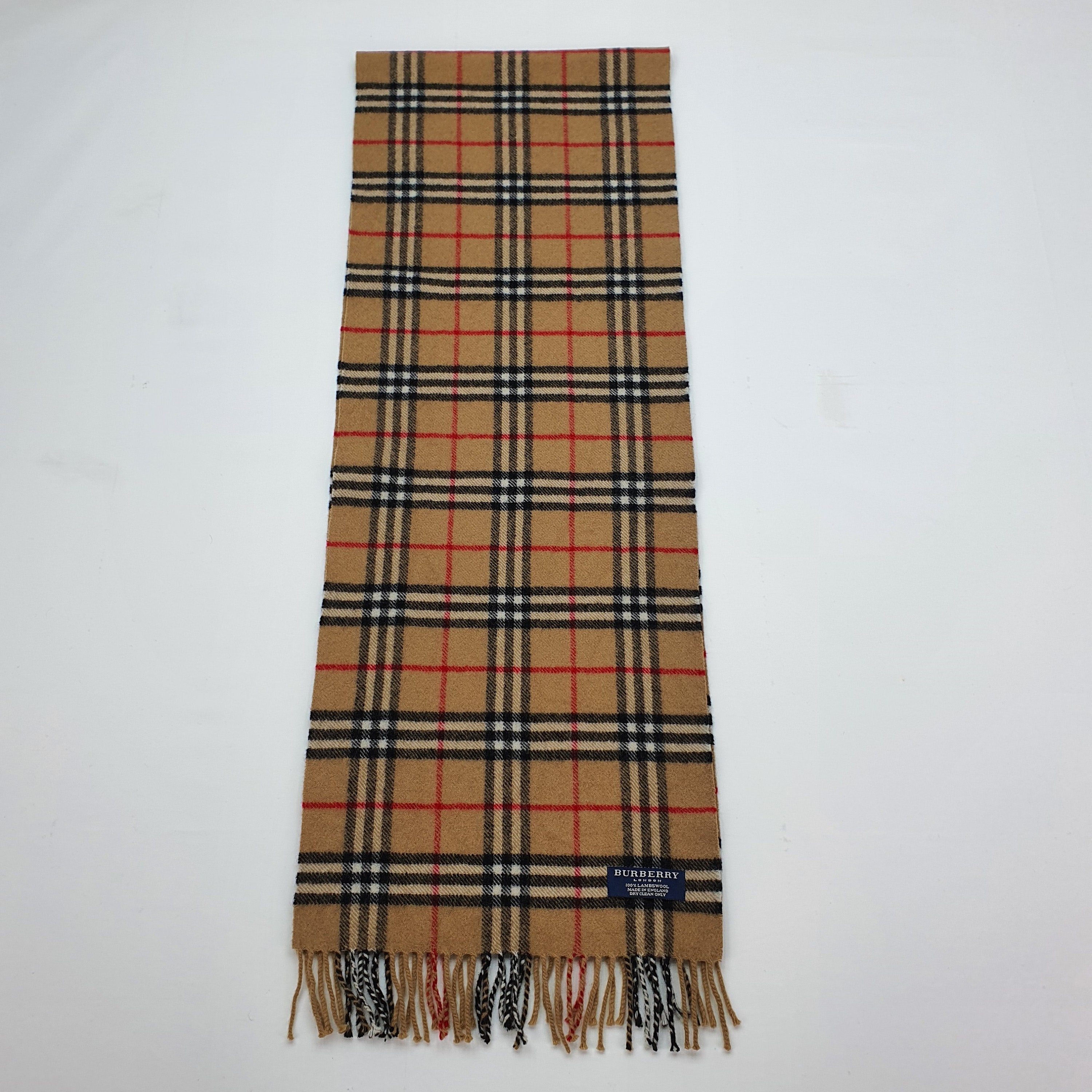 Genuine Burberry Scarf 100% Lambswool in Excellent Condition Made