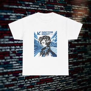 Camiseta de chica hacker del Sector Ocho de Cyberpunk