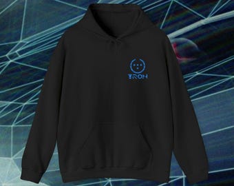 Sudadera con capucha bordada inspirada en TRON