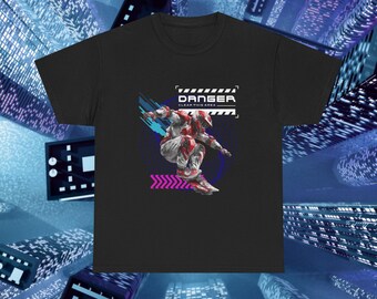 Camiseta de robot patinador Cyberpunk Danger