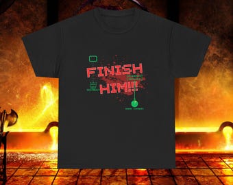 Cyrax Self Destruct Fatality Mortal Kombat 3 Ultimate Inspired Finish Him Tee