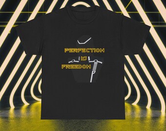 Perfection Is Freedom Tron Uprising Inspired Clu Light Suit Graphic Tee