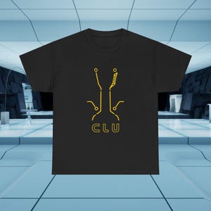 Tron Vermächtnis: CLU Light Suit inspiriertes T-Shirt - Glow Circulard Grid Design - Retro Sc-Fi