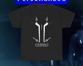 Camiseta personalizada "Sam Flynn Light Suite" de Tron/Tron Legacy / Ropa para fans de películas de ciencia ficción