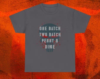 T-shirt graphique inspiré du Punisher Frank Castle Skull Blood Splatter, One Batch Two Batch